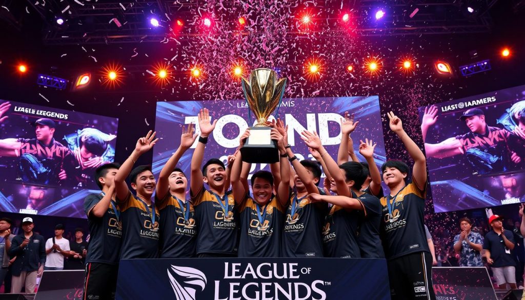 Команда TOP Esports поднимает трофей First Stand Tournament киберспорт League of Legends 2025